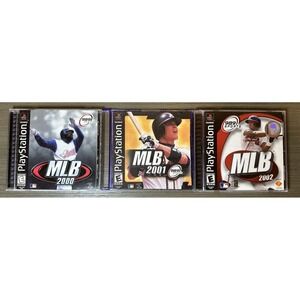 PS1 MLB Games Lot - MLB 2000 CIB, MLB‎ 2001 (Disc Only), MLB 2002 CIB